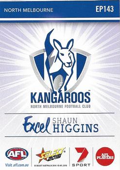 2016 Select Footy Stars - Excel #EP143 Shaun Higgins Back